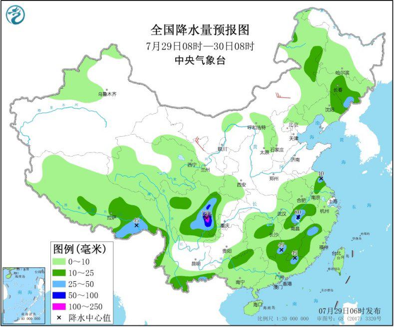 四川盆地及上海河北等地部分地区出现大雨或暴雨