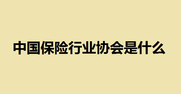 中国保险行业协会是什么？保险行业协会是什么性质的单位？